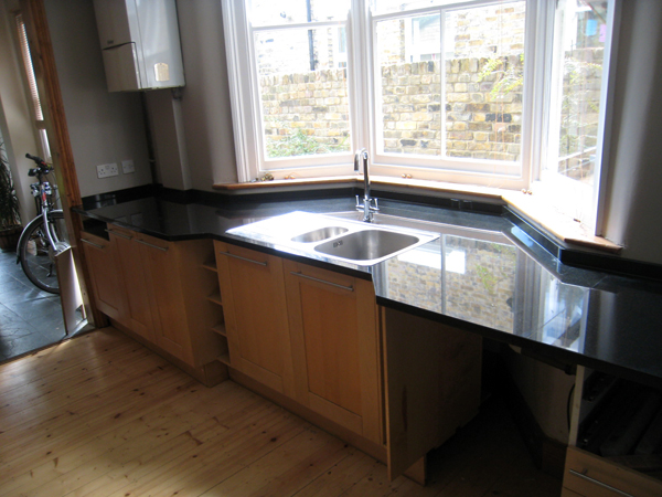 Black Granite Kitchen Worktops in Nunhead