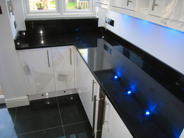 Indian Black - Black Granite Kitchen Worktops - Dartford