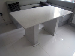 Starlight White [TECHNISTONE] Quartz Kitchen Table - Watford