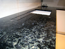 Granite worktops Volga Blue in Euston